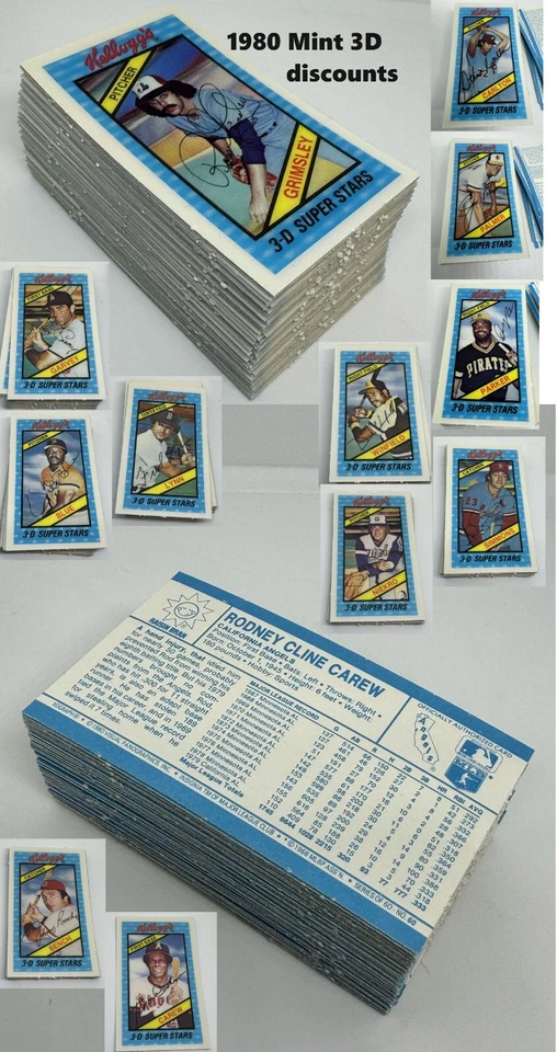 1980 Kellogg's 3-D Super Stars Mint (rare straight) PICK A CARD R5 - Image 1 of 1