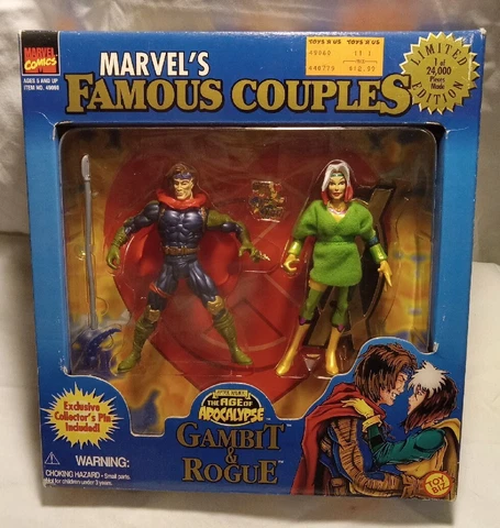 Marvel’s Famous Couples Gambit & Rogue Action Figure 1997 Toy Biz TRU Exclusive Cover
