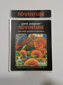 Replacement Atari 2600 Adventure Label - Machine Cut, Peel & Stick - Picture 1 of 3