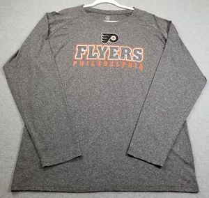 NHL Philadelphia Flyers T-Shirt Herren Extra Large XL grau orange Langarmshirt - Bild 1 von 10