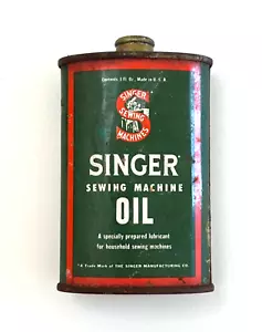 LATTINA OLIO MACCHINA DA CUCIRE VINTAGE SINGER, senza top, taglia 3 fl oz - Foto 1 di 8