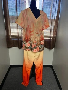 New scrub Multi-color orange sets size XL - Picture 1 of 3