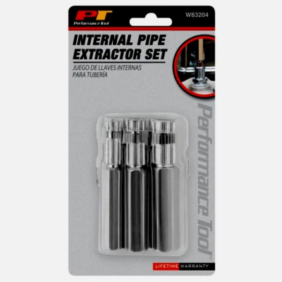 Performance Tool W83204 3 Piece Set, Internal Pipe Extractor - Image 1 of 3