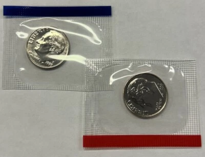 Monedas de diez centavos P&D Roosevelt 1999 de conjunto como nuevas en violonchelo como nuevas con envío gratuito Foto 1 de 2