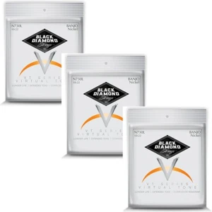 Black Diamond Banjo Strings 3 Sets 5-String Light Loop End Nickel Wound - Picture 1 of 5
