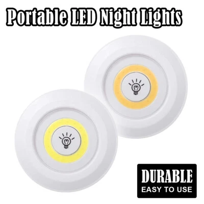 Led Cob Under Cabinet Light 3w Sleep Lamp Warm White Battery Operated Night Cold - Image 1 of 4