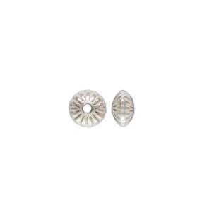 925 Sterling Silver 3.3x2mm Corrugated Saucer Spacer Beads 15pcs for Jewelry DIY - Picture 1 of 1
