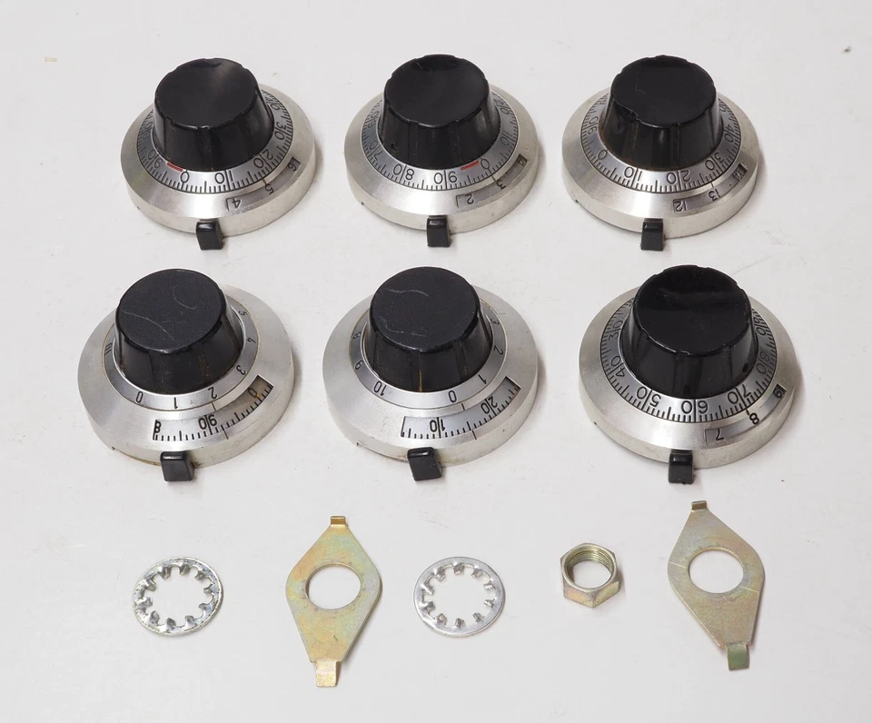 Qty 6 Turn Counting Dials Amphenol D-211 & Duodial RB - Image 1 of 2