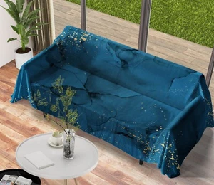 3D Blue G7546 Sofa Cover High Stretch Lounge Slipcover Protector Couch Cover - Picture 1 of 5