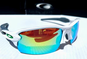 NEU Oakley FLAK 2.0 weiß mit grün POLARISIERT Galaxy Gold Iridium Sonnenbrille 9188 - Bild 1 von 12