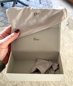 Dior Sunglasses Eyeglasses Optical Box Only White with Dust Bag Magnetic Close - Picture 1 of 4