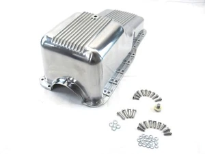 1964-76 SBF Ford 289 302 Finned Front Sump Finned Oil Pan Polished E44005P - Picture 1 of 4