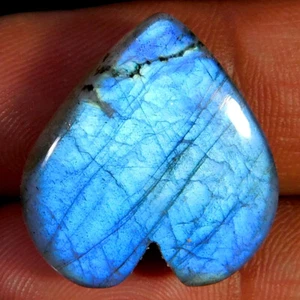 Venta al por mayor 20,50 quilates. Piedra preciosa cabujón corazón labradorita fuego milagroso natural - Imagen 1 de 3