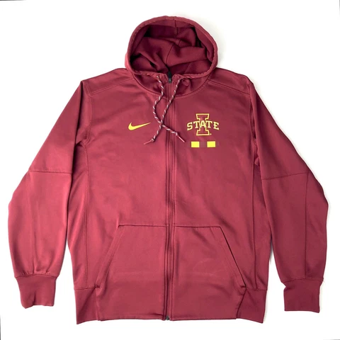 Nike Iowa State Men’s M Dri-Fit Red Full Zip Hoodie ISU Cyclones Sweatshirt 🌪️ Cover