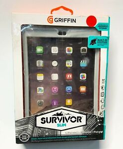 Griffin Survivor Slim Protective Case for iPad Mini 1,2,3 Gray Crimson Red