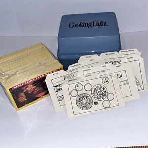 Caja de recetas vintage luz de cocina con tarjetas de recetas y divisores comidas caseras completa - Imagen 1 de 7