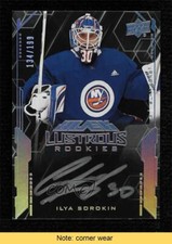 2020 SPx UD Black Lustrous Signatures 134/199 Ilya Sorokin Rookie Auto RC READ