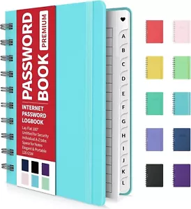 Password Book with Individual Alphabetical Tabs, 4"X5.5" Small Password Notebook - Picture 1 of 7