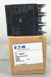 NEW EATON GHB3100 CIRCUIT BREAKER 100A 3P 277/480VAC BOLT ON FREE 2-DAY SHIPPING - Picture 1 of 7