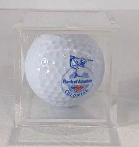 Bola de golf colonial conmemorativa de Texas Bank of America en caja de exhibición - Imagen 1 de 3