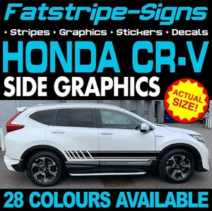 para adaptarse a HONDA CR-V GRAPHICS RAYAS CALCOMANÍAS COCHE VINILO SUV 1.6 2.0 VTEC SE - Imagen 1 de 2