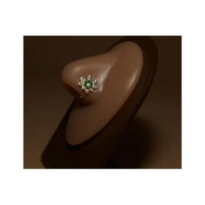 Hemp Flower Nose Stud Ring Piercing Jewelry Foto 1 de 4