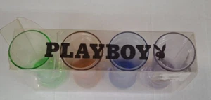 Juego de 4 vasos Playboy Shot multicolores-2005 vintage - Imagen 1 de 3