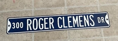 300 Roger Clemens Dr Street Sign New York Yankees Vintage Béisbol MLB Foto 1 de 4