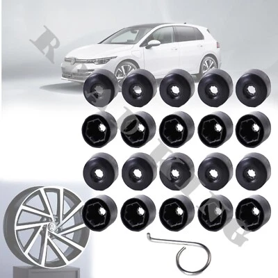 VW Radschrauben Kappen 20 Stück Kappen 1K0601173 9B9 Schlüsselweite 17 Skoda NEU - Bild 1 von 4