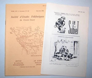SOCIETE D'ETUDES FOLKLORIQUES DU CENTRE OUEST + Le Subiet 1982 Mai-Juni - Bild 1 von 1