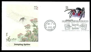 JUMPING SPIDER - SPIDERS & INSECTS 1999 FLEETWOOD CACHET FDC VF UNADDR - Picture 1 of 1