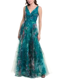 Rene Ruiz Organza Gown Women's Blue 2 - Picture 1 of 4