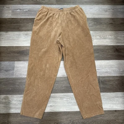 Pantalones Land’s End para mujer talla grande (14/16) tostados cintura elástica elásticos ¡En muy buena condición! Foto 1 de 4