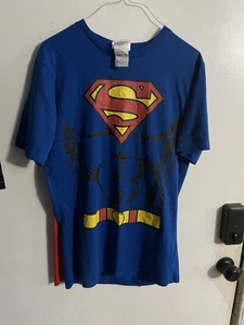 Superman Herren DC Comics Muskel Halloween Kostüm Rubies T-Shirt mit Cape XL - Bild 1 von 2