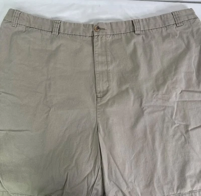 Shorts cáqui grande masculino tamanho 54R Harbor Bay (HB) cintura expansível - Imagem 1 de 4