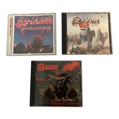 Saxon Lot 3 Music Heavy Metal Music CDs 1980s 1990s Power Glory Crusader Beast Foto 1 de 4