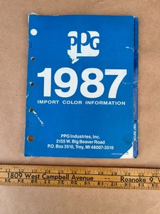 KFZ Farbkarte "PPG" Import Farben 1987 Heft und Karten - Bild 1 von 6