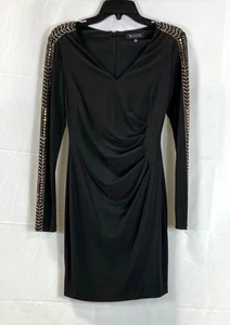 Guess Women Black Embellished Dress Size 2 - Picture 1 of 7