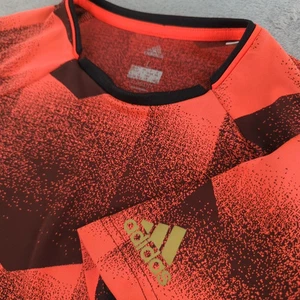 Adidas Shirt Youth Large Red Black Climalite Graphic Soccer Training Jersey Kids - Picture 1 of 11