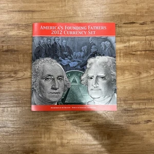 2012 AMERICA'S FOUNDING FATHERS CURRENCY SET $1 & $2 MATCHING SERIAL NUMBERS - Picture 1 of 6