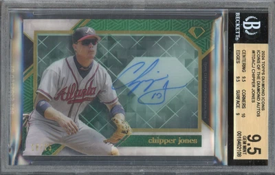2024 Topps Diamond Chipper Jones Icons O.T.G. Auto /25 #ITDA-CJ BGS 9.5-10 Foto 1 de 2
