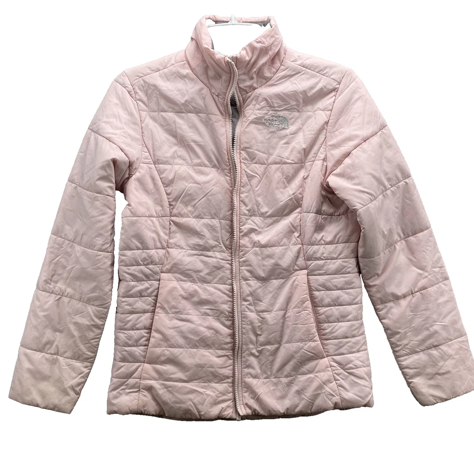 Chaqueta acolchada North Face XL rosa claro edredón aislante invierno nieve senderismo Foto 1 de 4