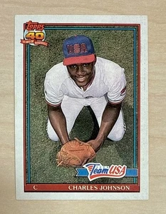 CHARLES JOHNSON USA XRC - 1991 Topps TRADED #61T - USA BASEBALL - Picture 1 of 2
