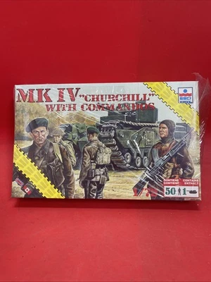 ESCI Mk IV "Churchill" Tank With British Commandos Plastic Model Kit -8625 - Image 1 of 4