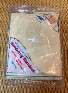 Vintage Cozy JE Morgan Thermo Strick gelb Empfangsdecke Baumwolle 30 x 40 USA 1987 - Bild 1 von 6