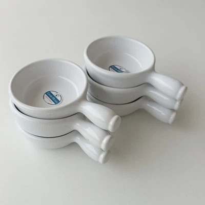 Lot  6 petits caquelons -Emile Henry - Blanc - Poterie culinaire - Photo 1/4
