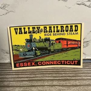 Vintage Valley Railroad Essex Steam Train Connecticut Travel Luggage Decal NOS - Picture 1 of 5