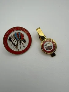 BSA Order of the Arrow Tie Bar & Matching Neckerchief Slide Gold Tone SS-644 - Picture 1 of 7