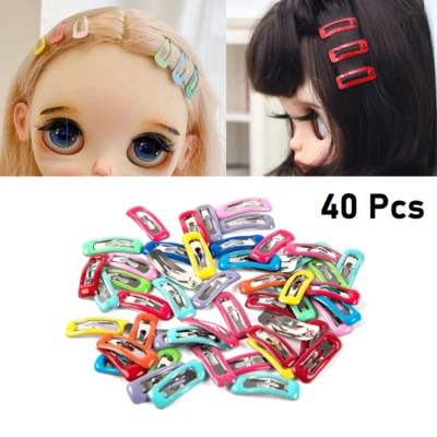 Lote de 40 piezas mini pinzas para el cabello para muñeca Blythe de 12" juguetes accesorios alfileres de color de metal Foto 1 de 4