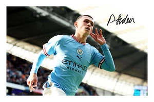 Phil Foden Manchester City Firmado A4 Autógrafo Foto Impresión Inglaterra Fútbol - Imagen 1 de 1